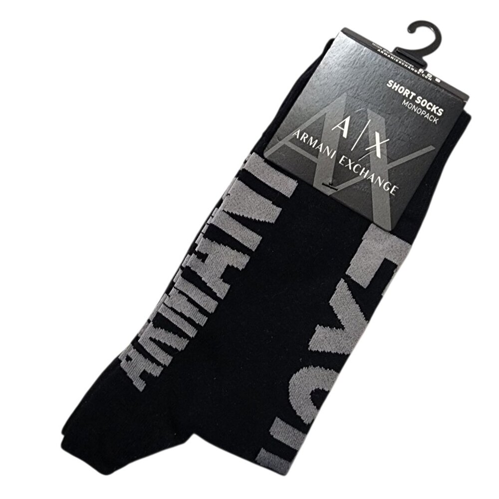 Armani Exchange Womens Icon Logo Trouser‎ Socks Black One Size 1 pair